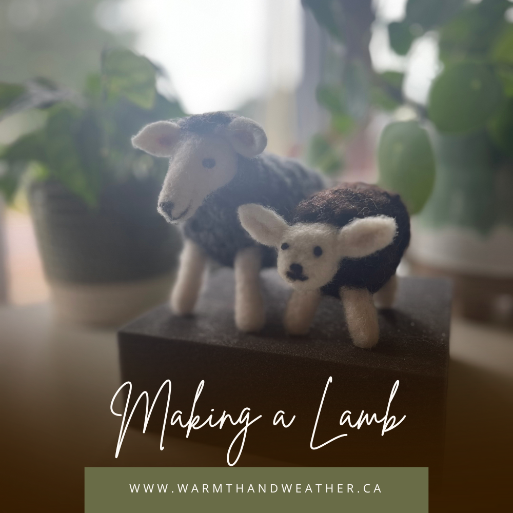 Needle Felting a Little Lamb