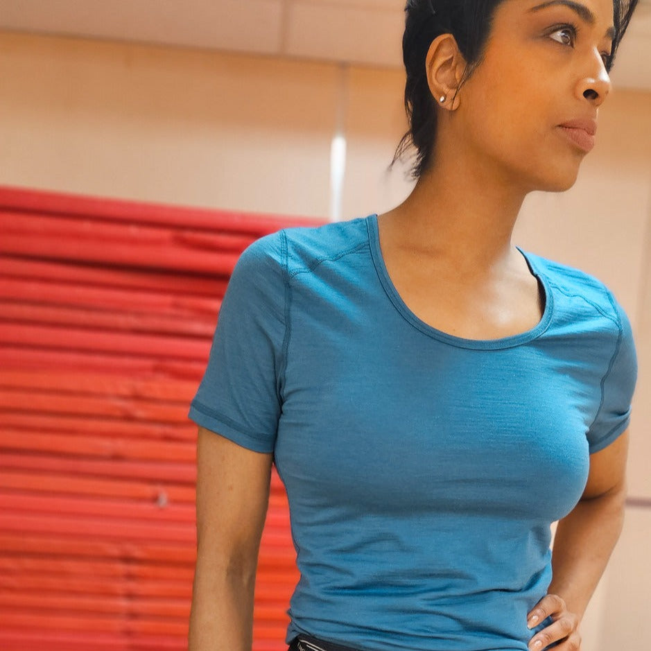 T-shirt de sport écologique pour femme Engel, laine mérinos/soie - Soldes - 30 % de réduction