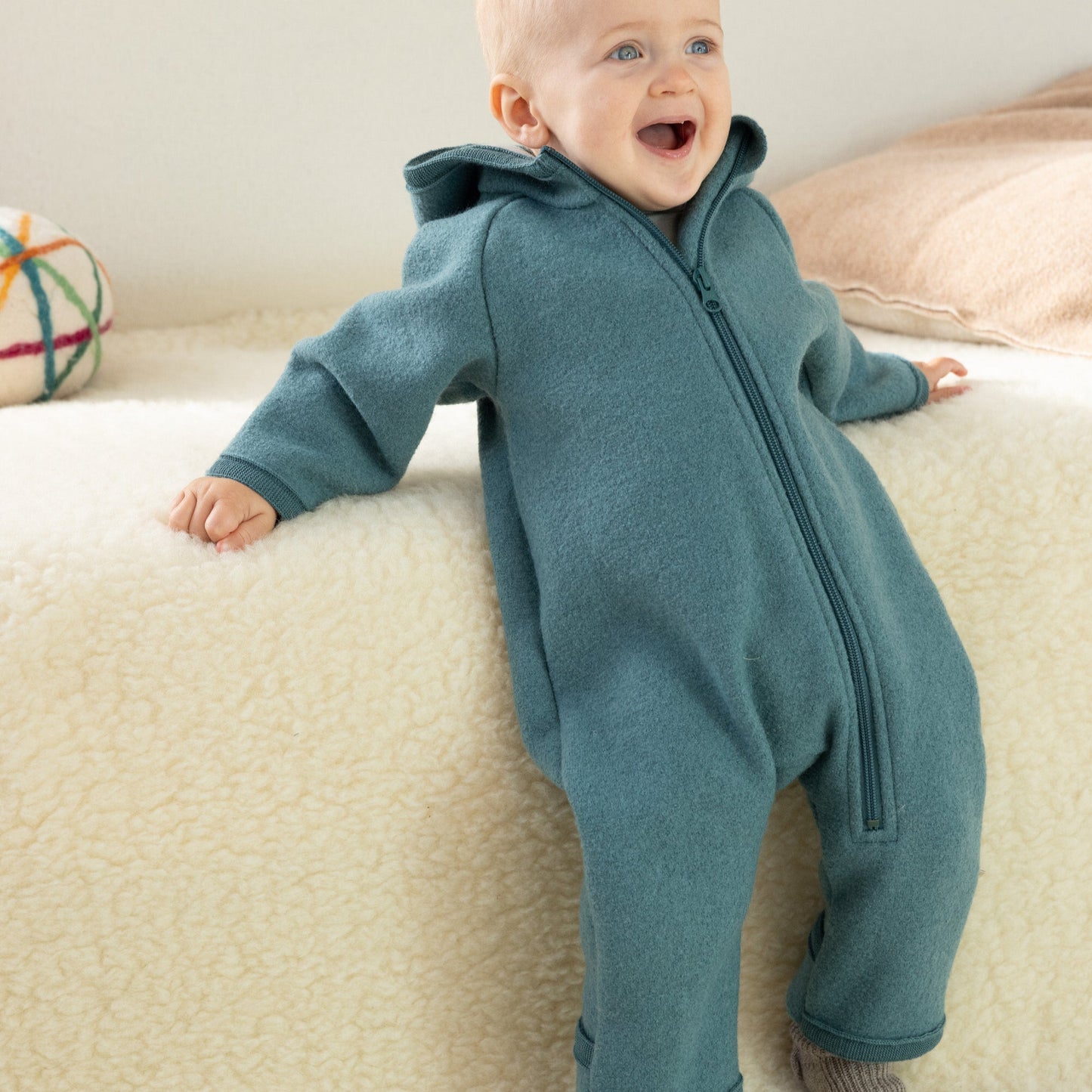 Disana Baby/Toddler Boiled Wool Overall with Zipper - NEW