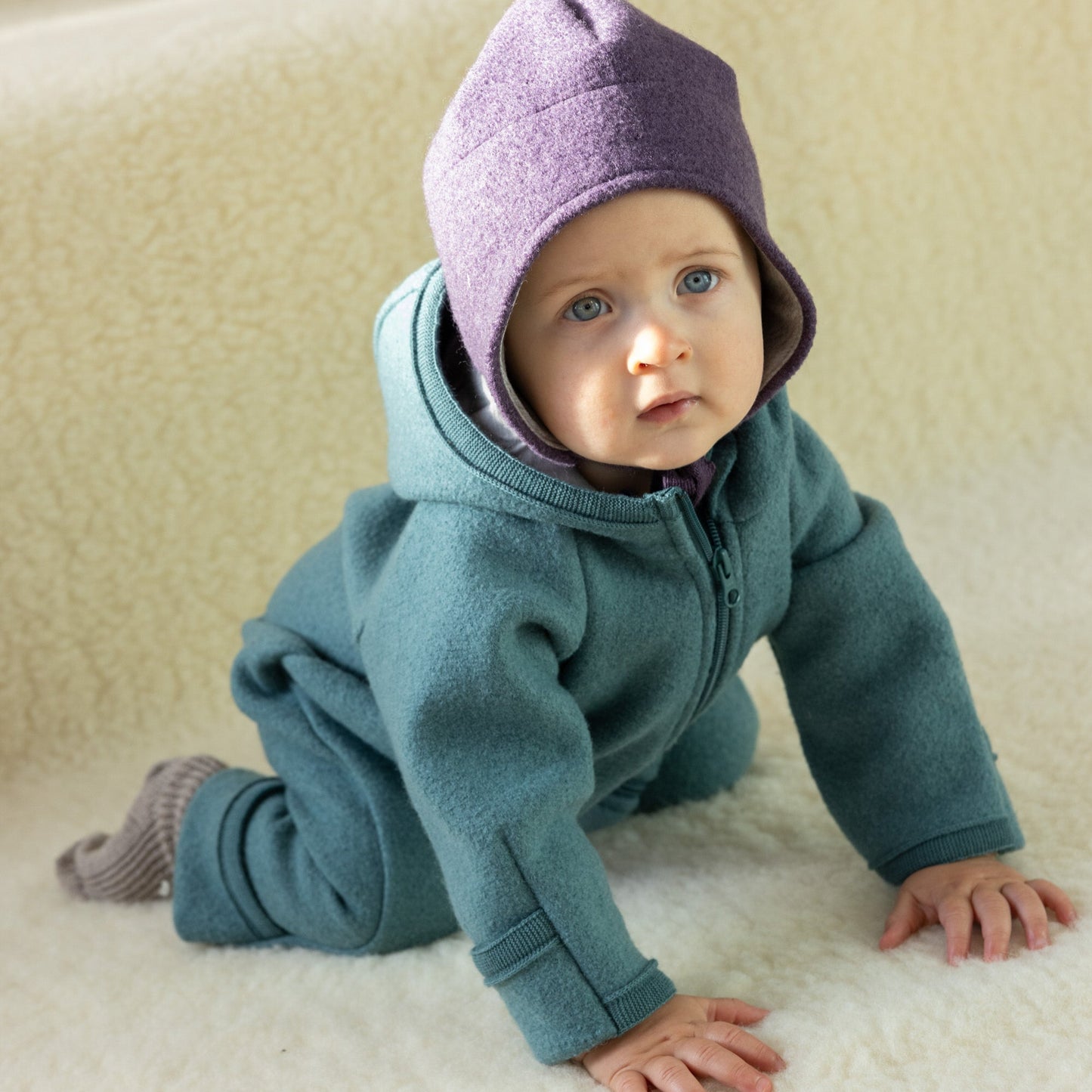 Disana Baby/Toddler Boiled Wool Overall with Zipper - NEW