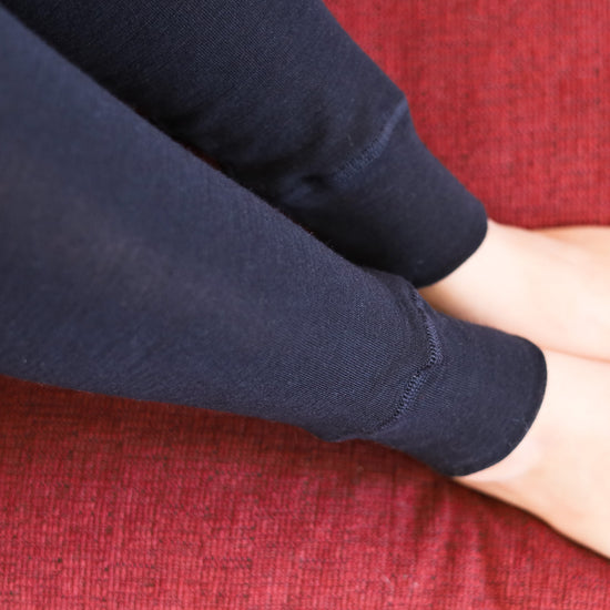 Hocosa Women Legging with Cuff, Wool/Silk