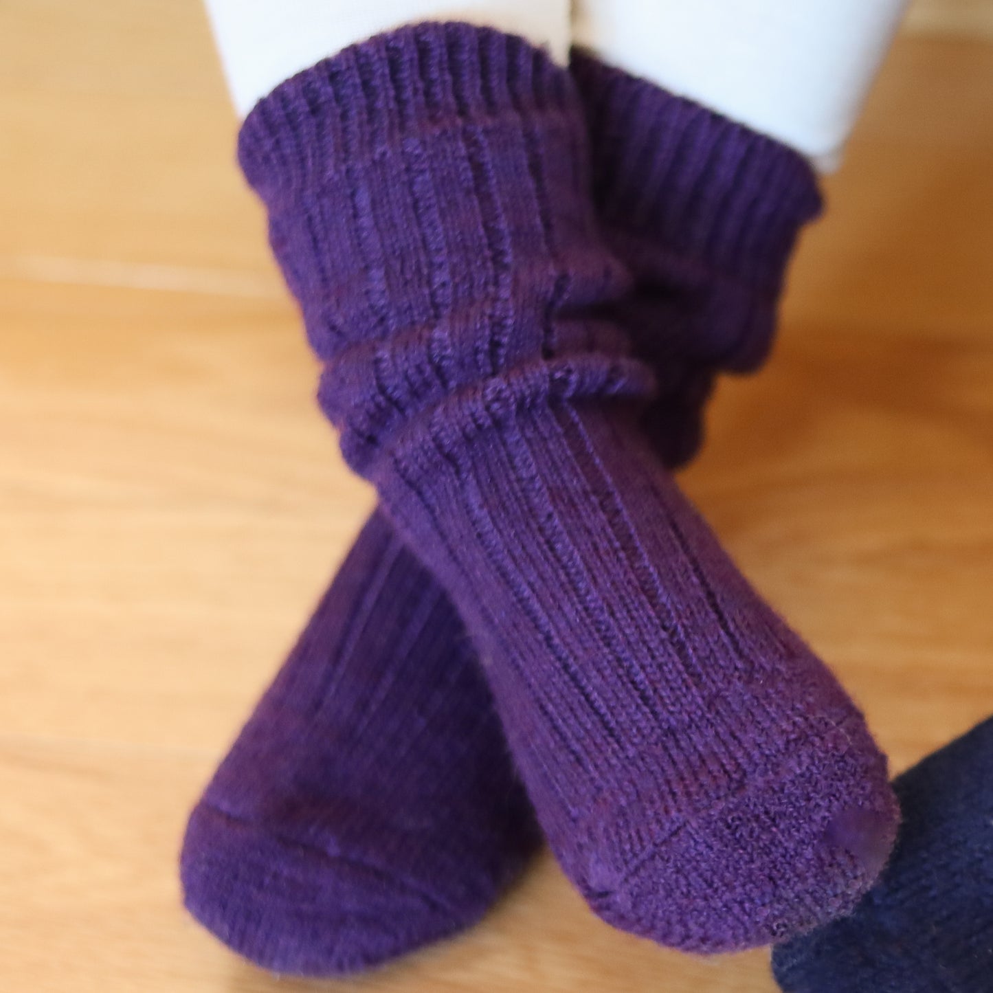 Hirsch Natur Child Sock, Mid-Weight, with Ribbed Cuff, Merino Wool