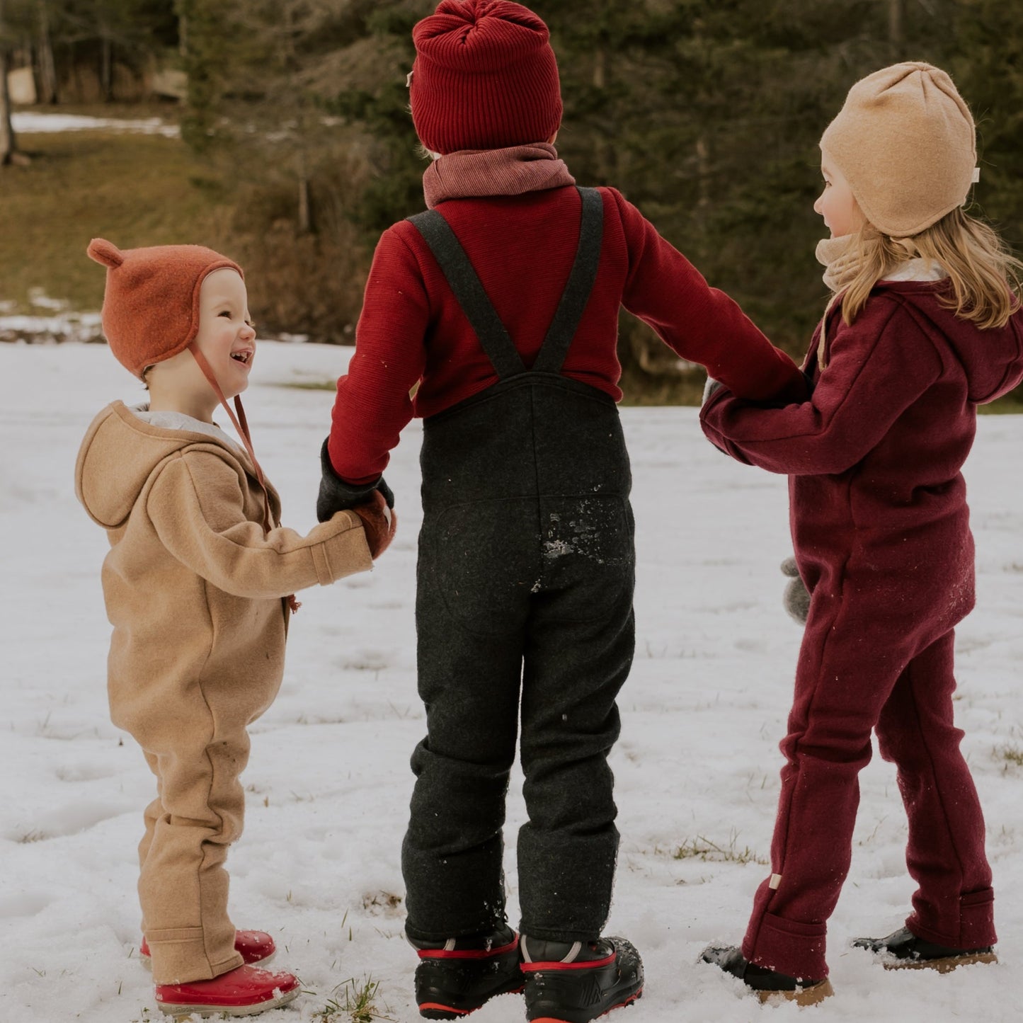 Pantalon Enfant Disana à Bretelles, Laine Bouillie