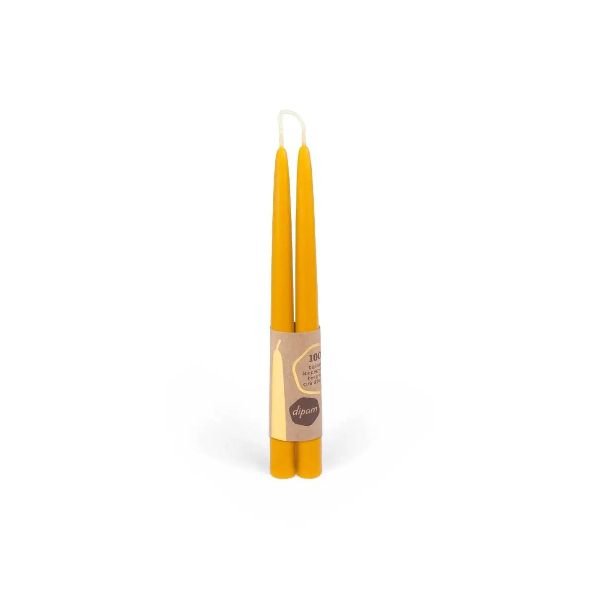 Bougies en cire d'abeille Dipam A1 - Lot de 2