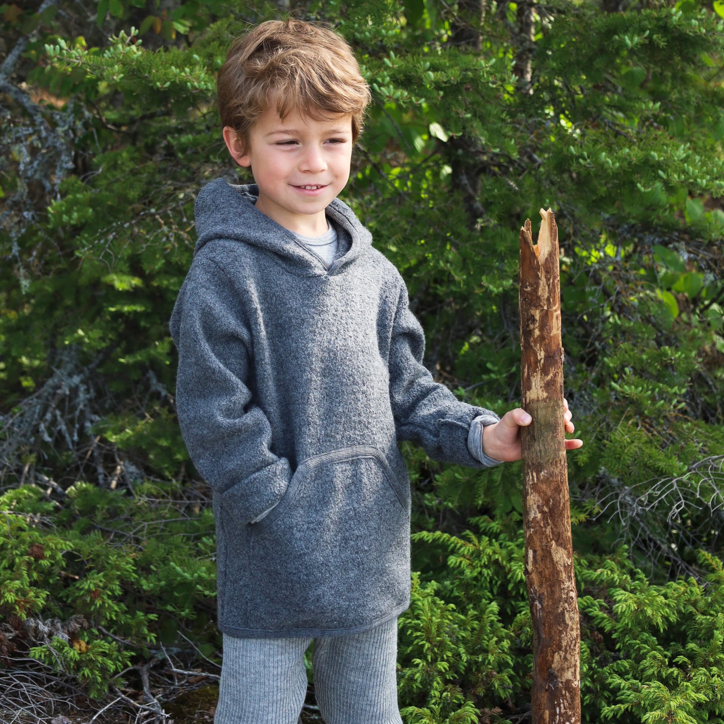 Sweat à capuche enfant Reiff, laine mérinos