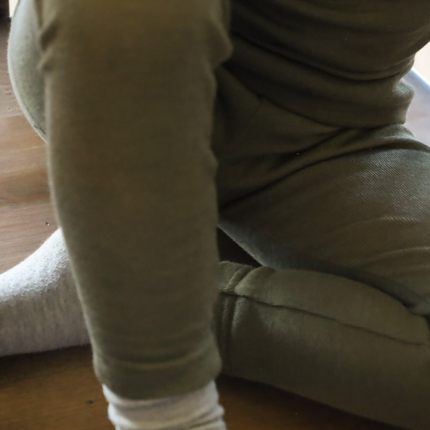 Legging enfant Engel, laine/soie