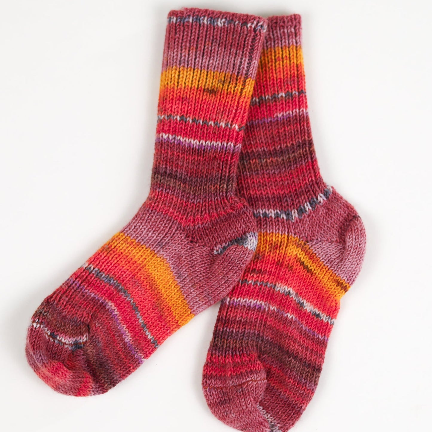 Hirsch Natur Chaussette pour enfant, poids moyen, avec revers côtelé, laine mérinos panachée