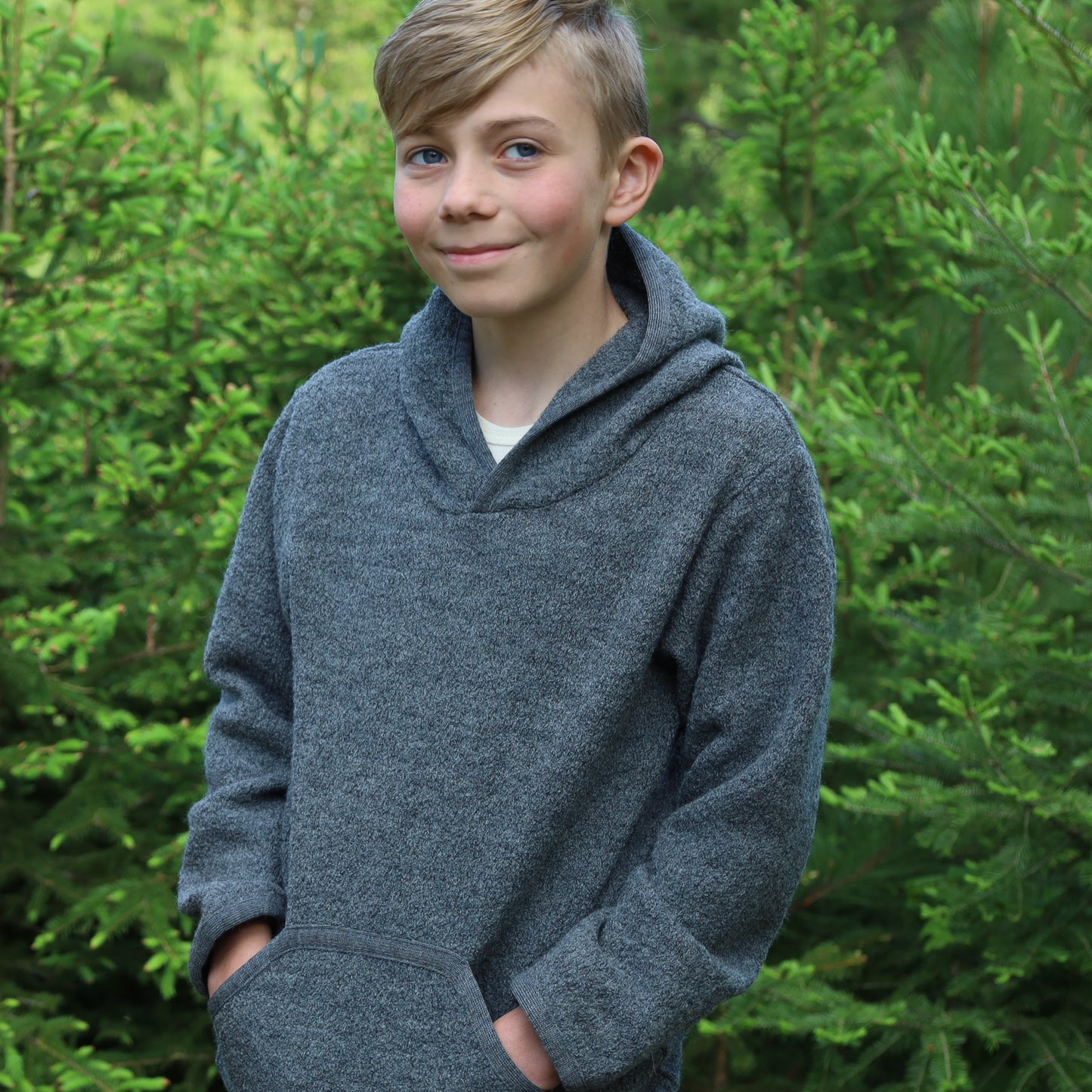 Sweat à capuche enfant Reiff, laine mérinos