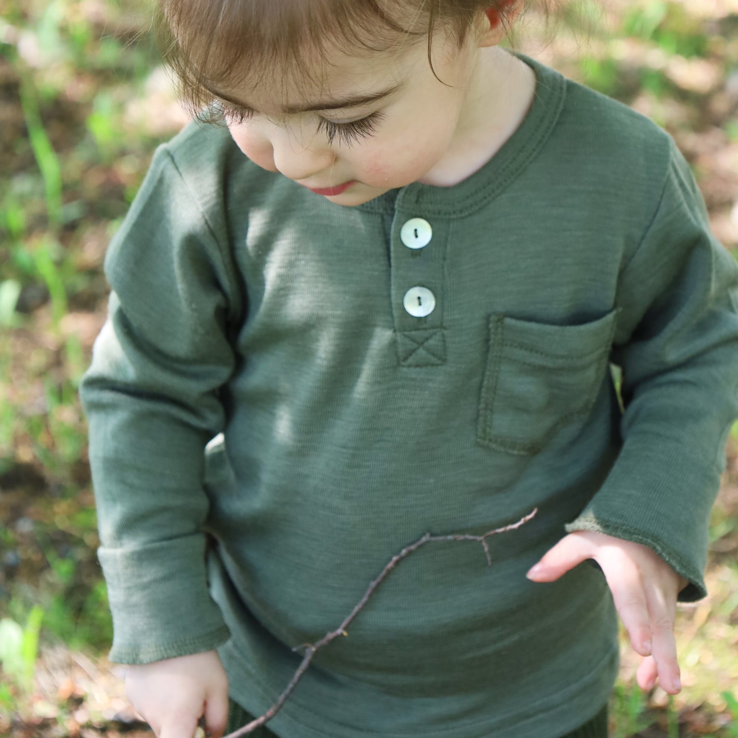 Engel Baby/Toddler Long-Sleeve Shirt, Wool/Silk