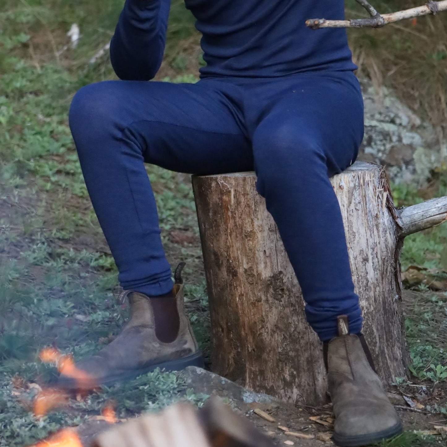 Legging enfant Engel, laine/soie