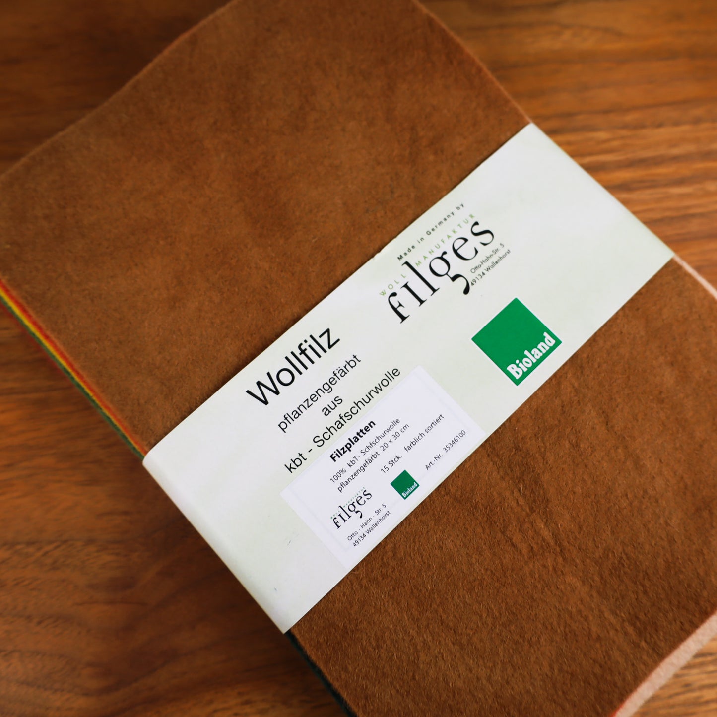 Feutre de laine teinté végétal Filges