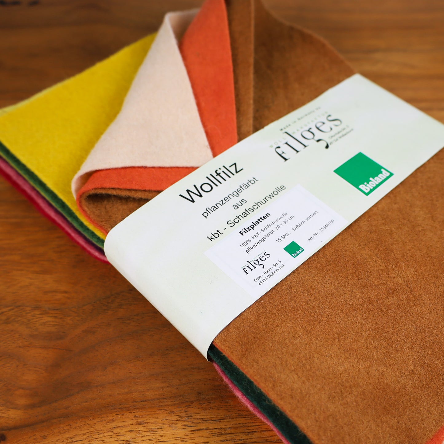 Feutre de laine teinté végétal Filges