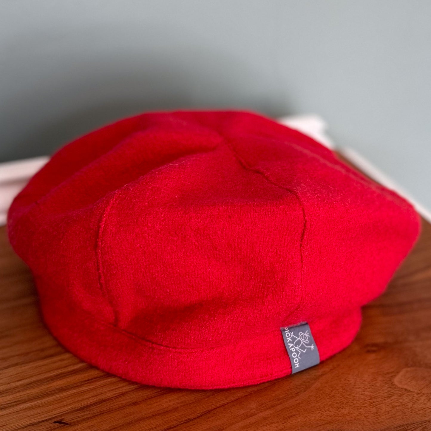 Pickapooh Women Britt Hat, Boiled Merino Wool, Red