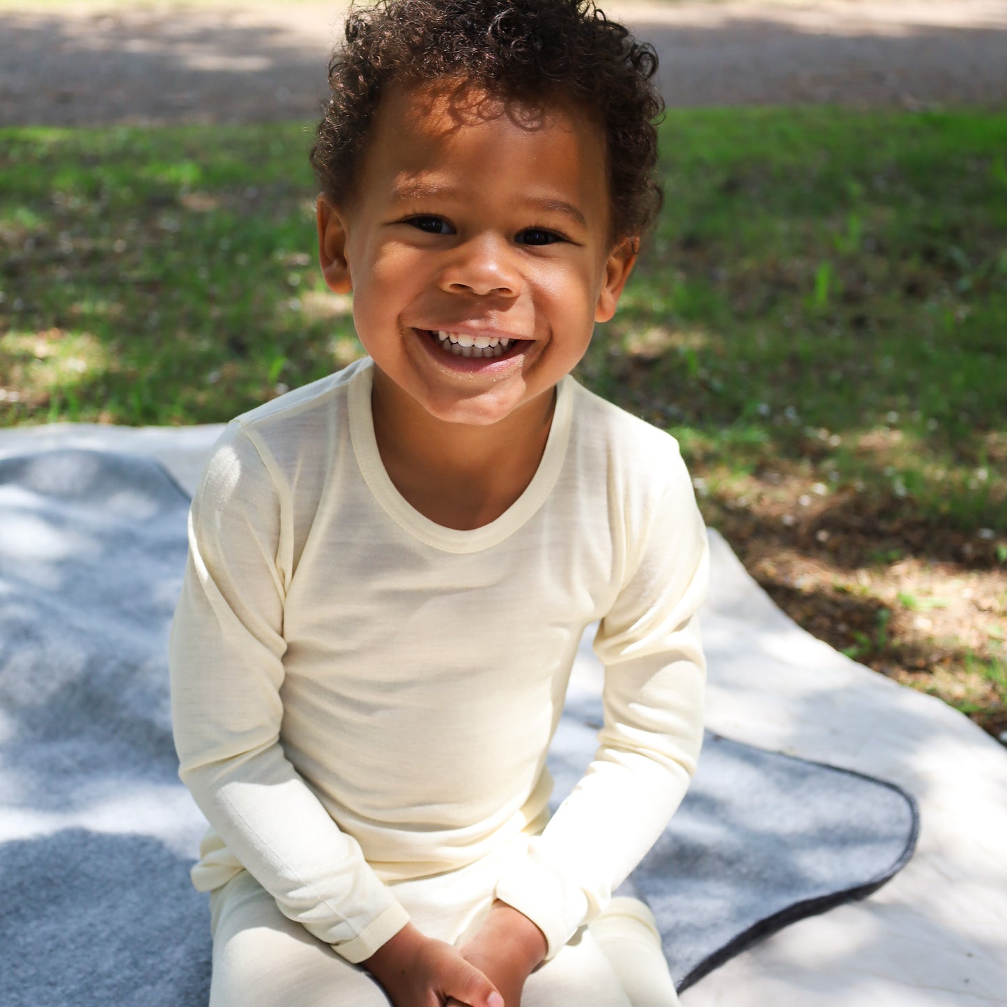 Hocosa Child Long Sleeve Shirt, Silk, Natural