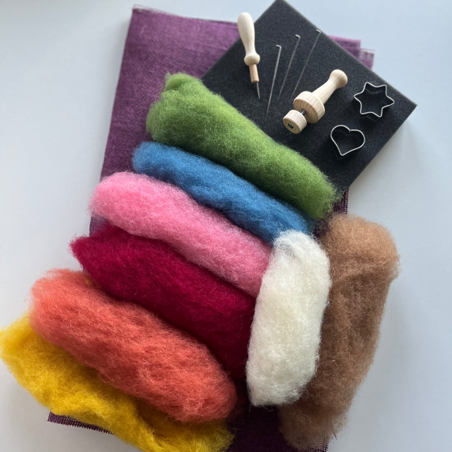 Kit de démarrage Filges pour feutrage à sec, laine biologique