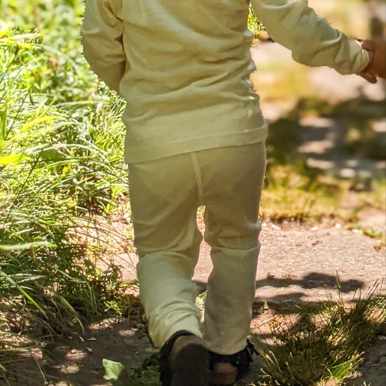 Hocosa Legging Enfant avec Revers, Soie, Naturel