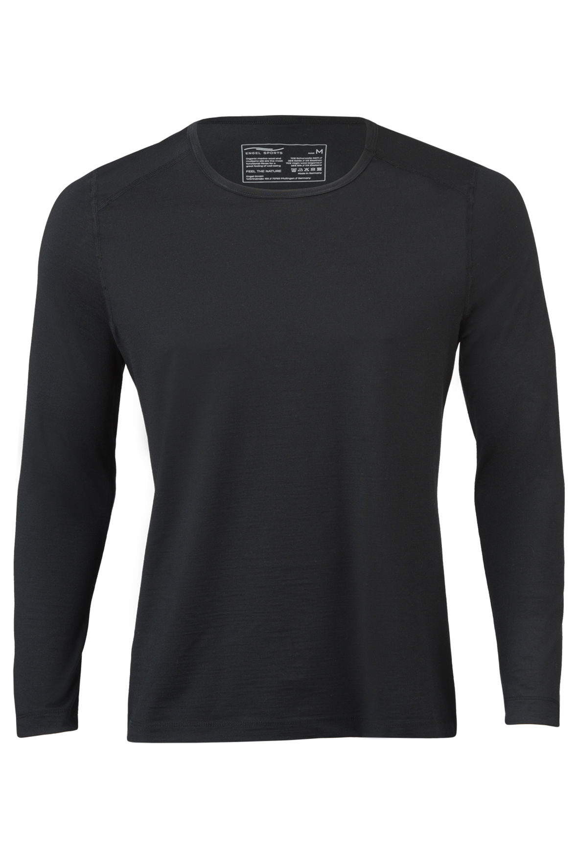 Chemise à manches longues Eco Sport pour homme Engel, laine/soie - Soldes - 30 % de réduction