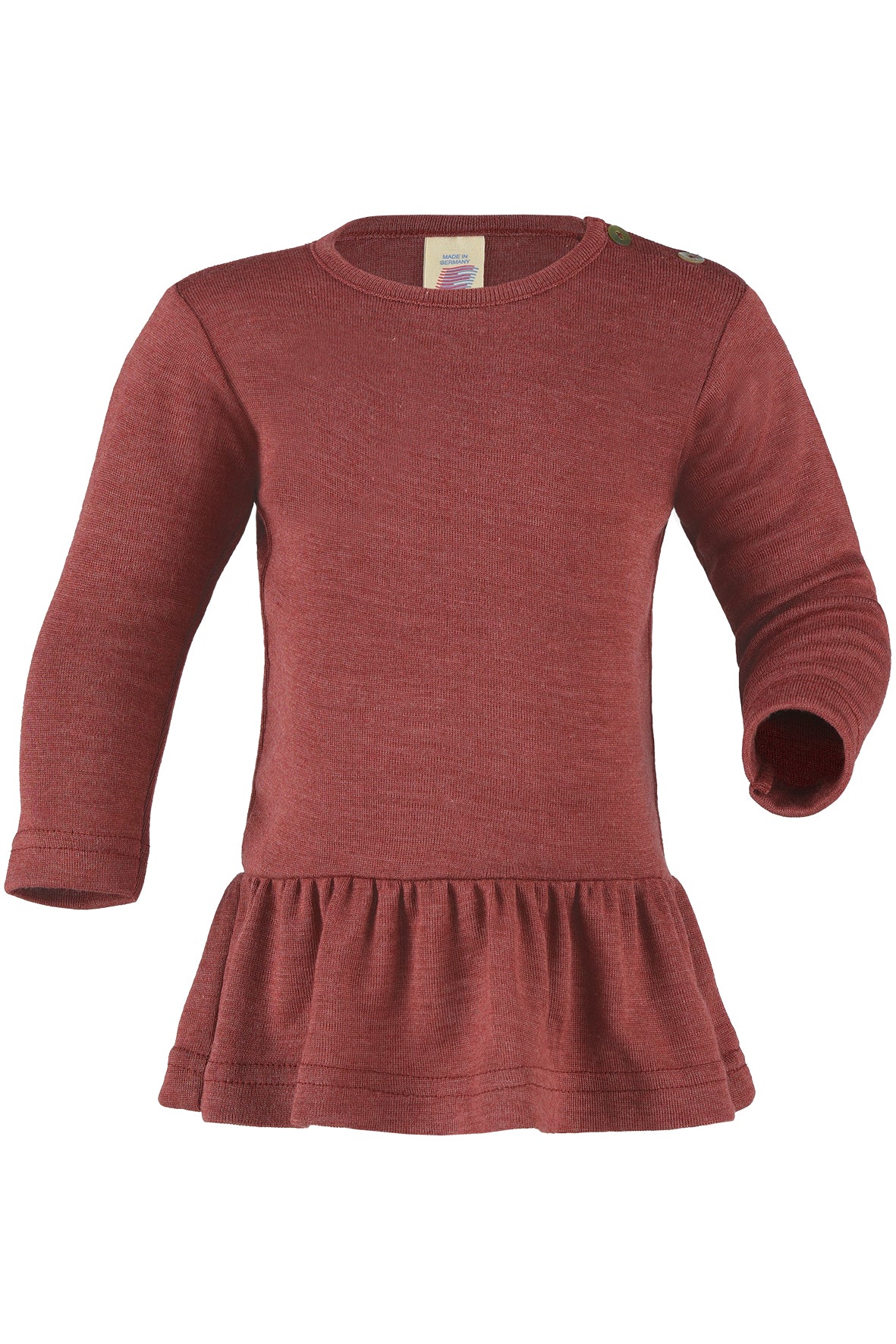 Chemise tunique à manches longues Engel Baby, laine/soie