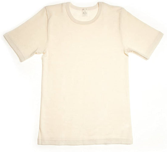 Hocosa Baby/Toddler Short-Sleeve Shirt, Wool/Silk, Natural