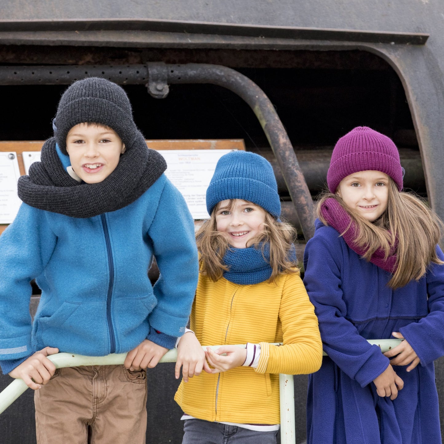 Pickapooh Bonnet tricoté pour tout-petit/enfant, laine mérinos/soie
