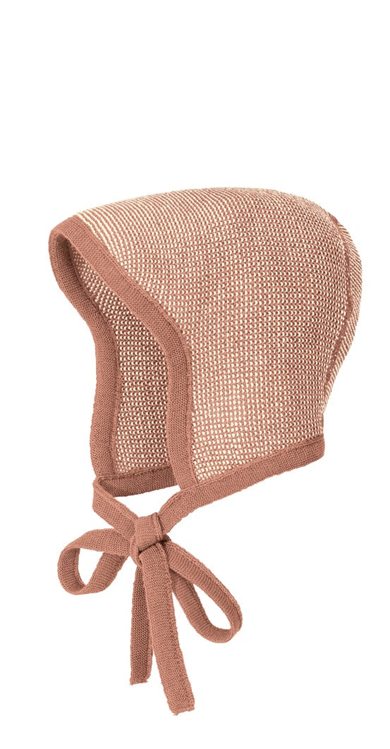 Bonnet pour bébé Disana, laine mélangée tricotée