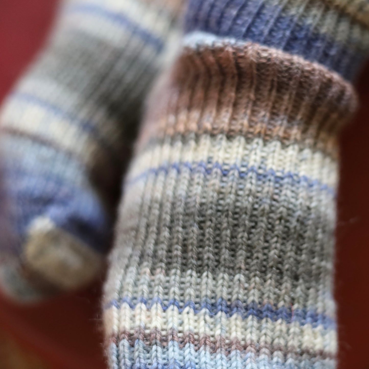 Hirsch Natur Chaussette pour enfant, poids moyen, avec revers côtelé, laine mérinos panachée