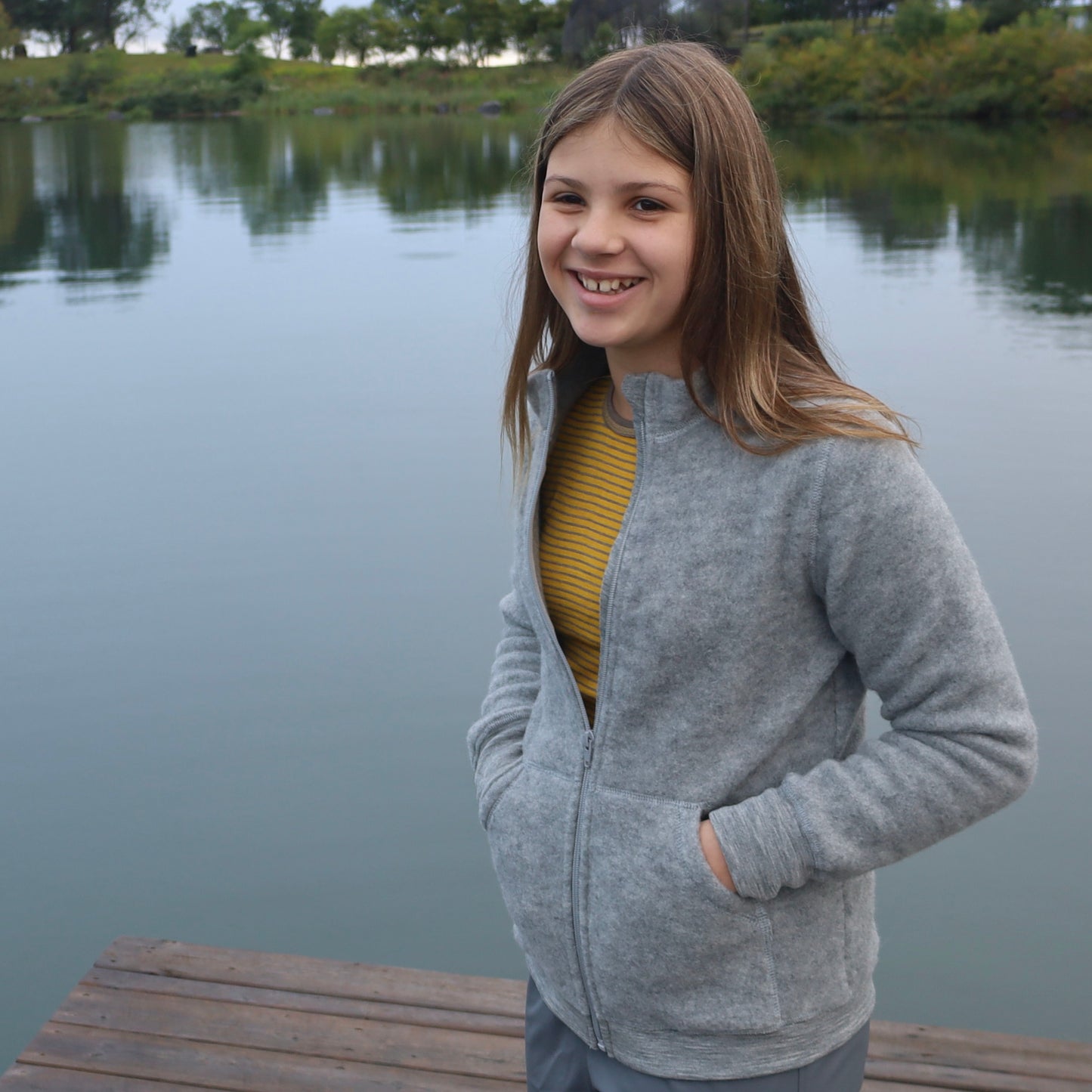 Veste enfant Engel avec fermeture éclair, polaire