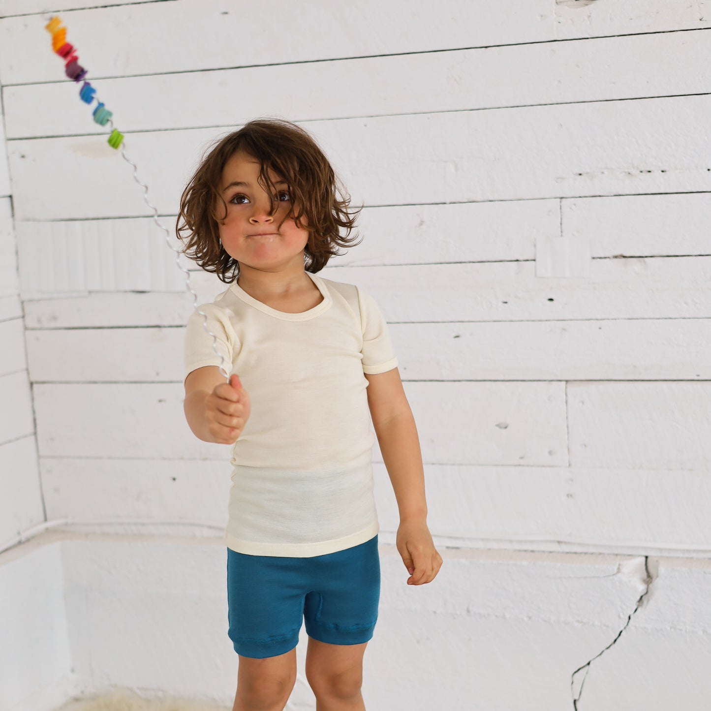 Bermuda Hocosa pour tout-petits, laine/soie