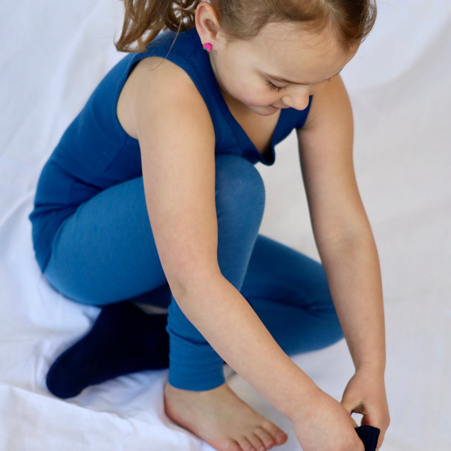 Legging Hocosa pour tout-petit avec revers, laine, uni