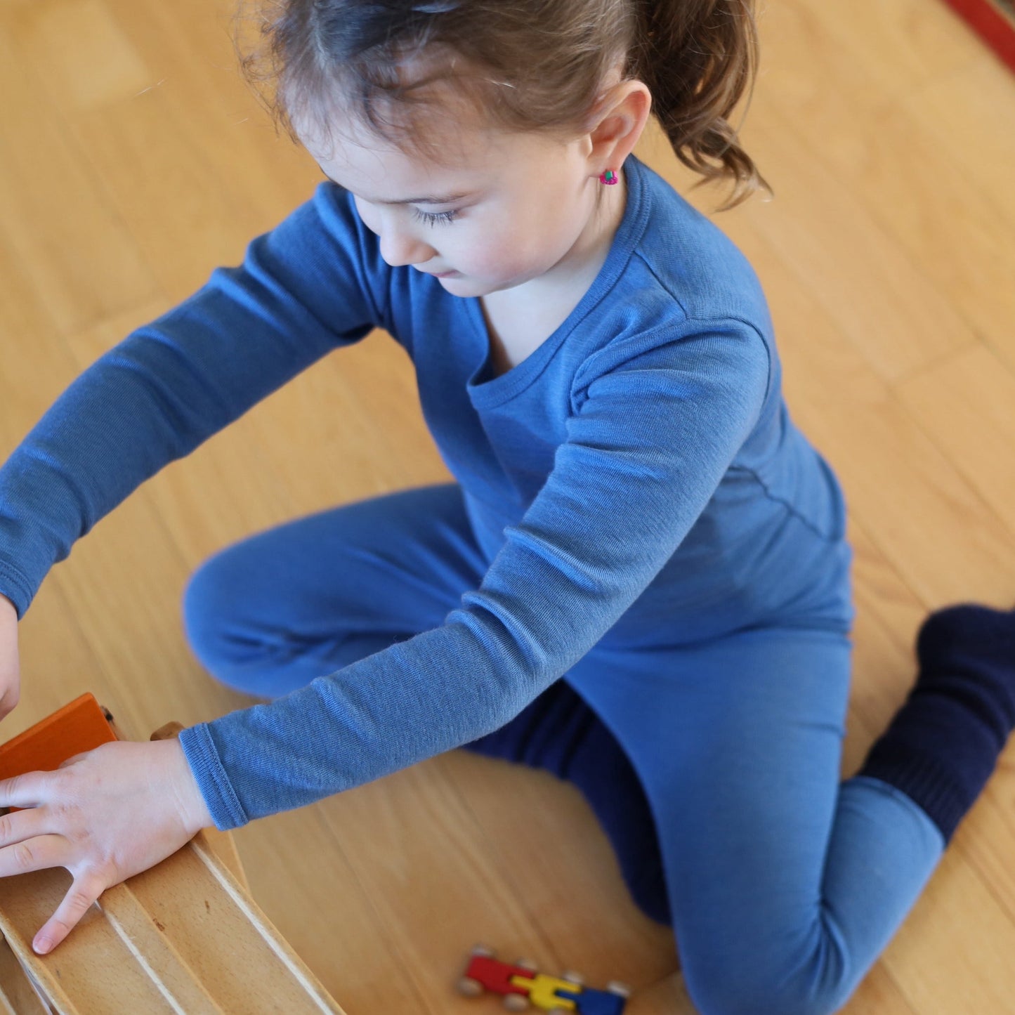 Legging Hocosa pour tout-petit avec revers, laine, uni