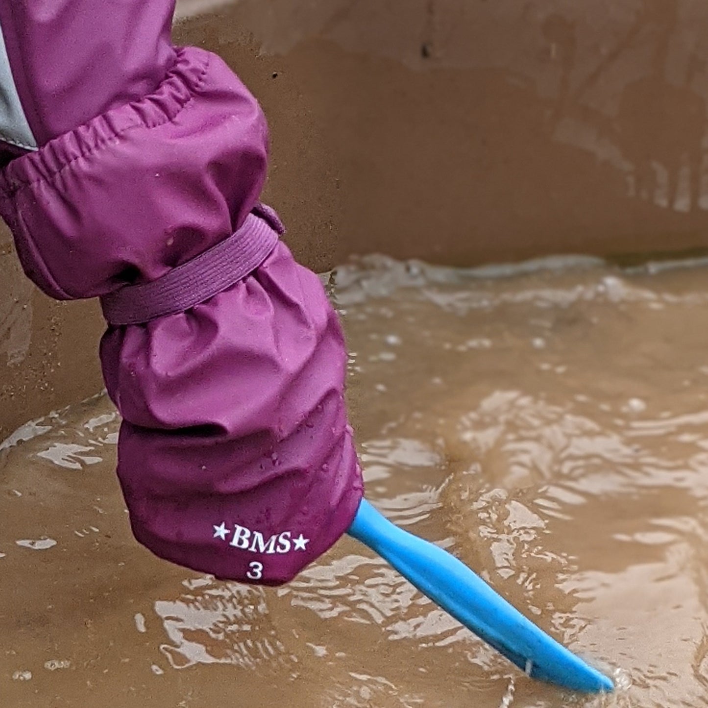 BMS Mitaines de pluie imperméables pour bébé/tout-petit, doublées en polaire
