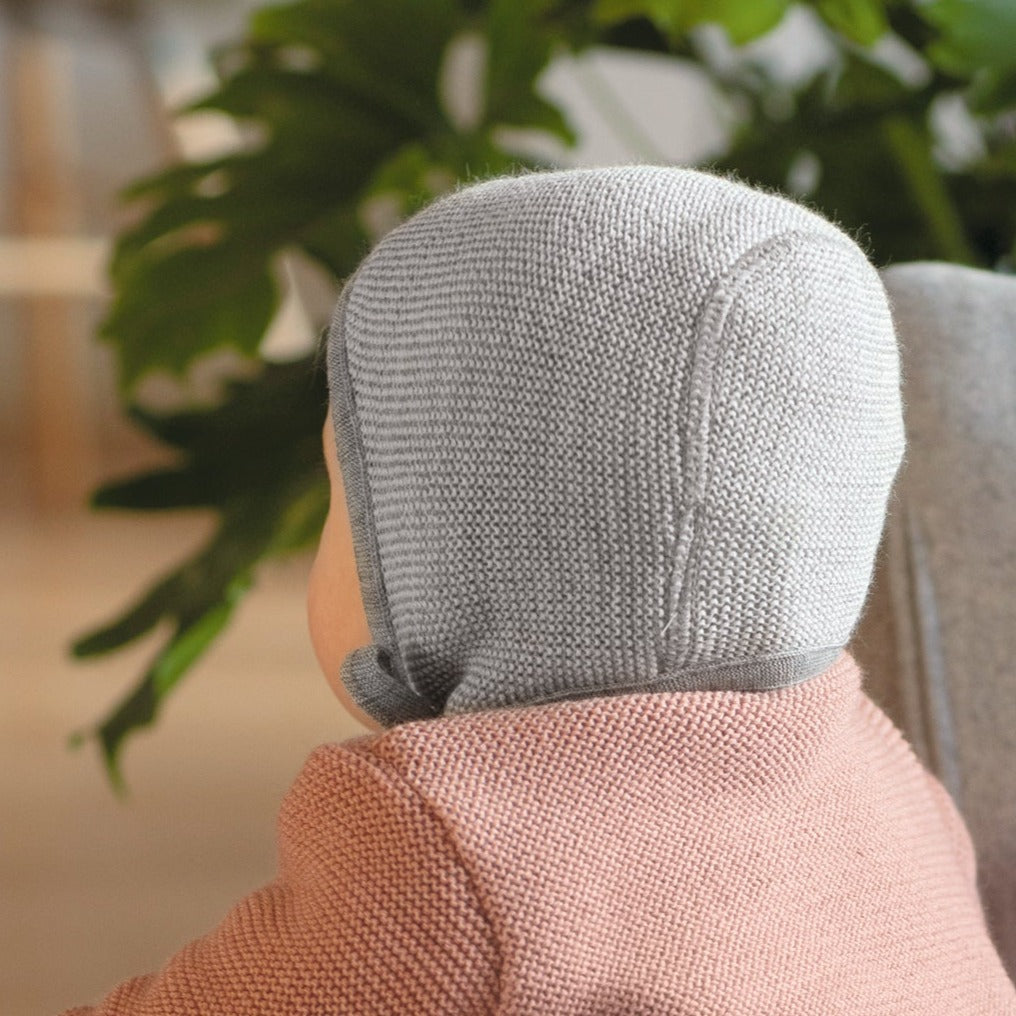 Bonnet pour bébé Disana, laine mélangée tricotée