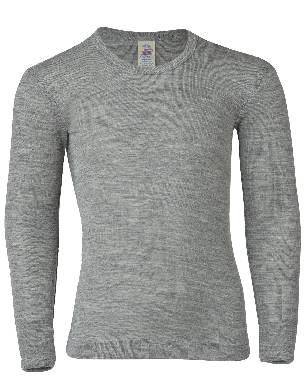 Chemise à manches longues Engel pour enfant, laine mérinos/soie, uni