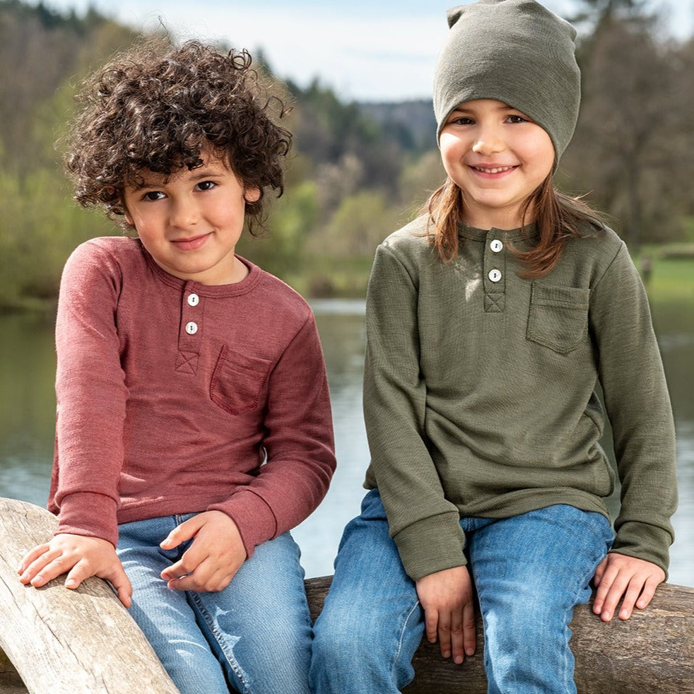 Engel Baby/Toddler Long-Sleeve Shirt, Wool/Silk