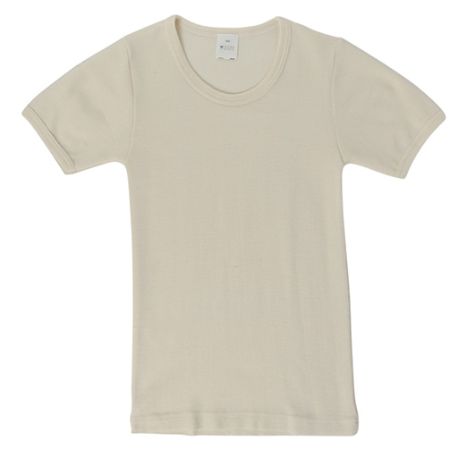 Chemise à manches courtes Hocosa pour tout-petit, laine/soie