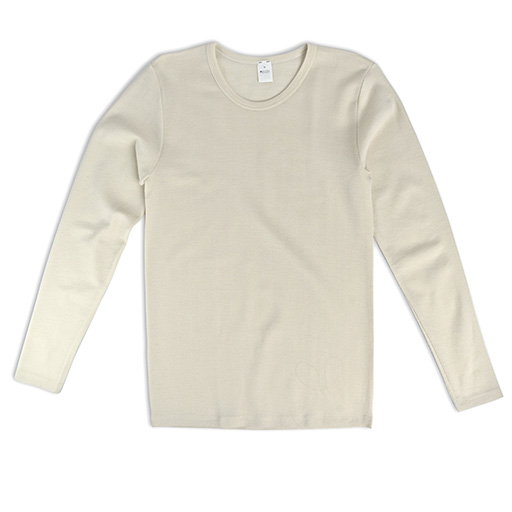 Hocosa Chemise à manches longues unisexe, laine/soie