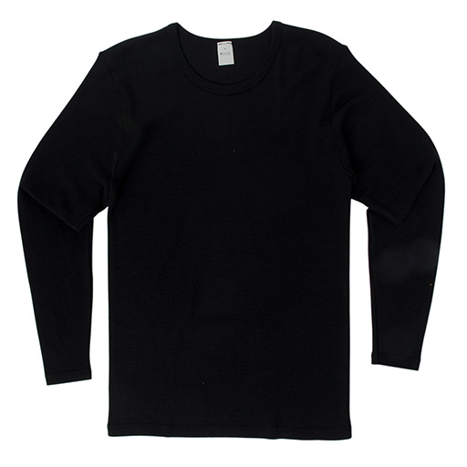 Hocosa Chemise à manches longues unisexe, laine/soie