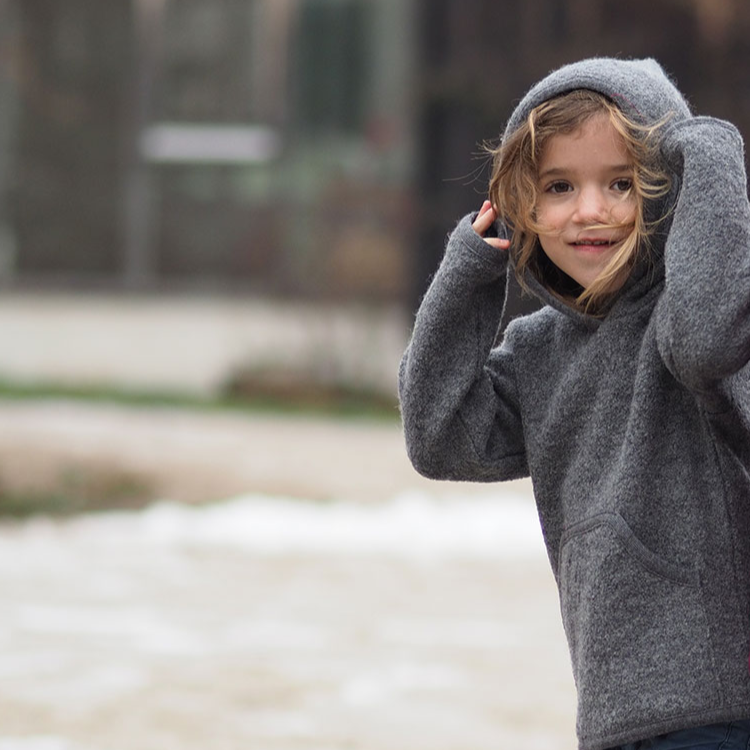 Sweat à capuche enfant Reiff, laine mérinos