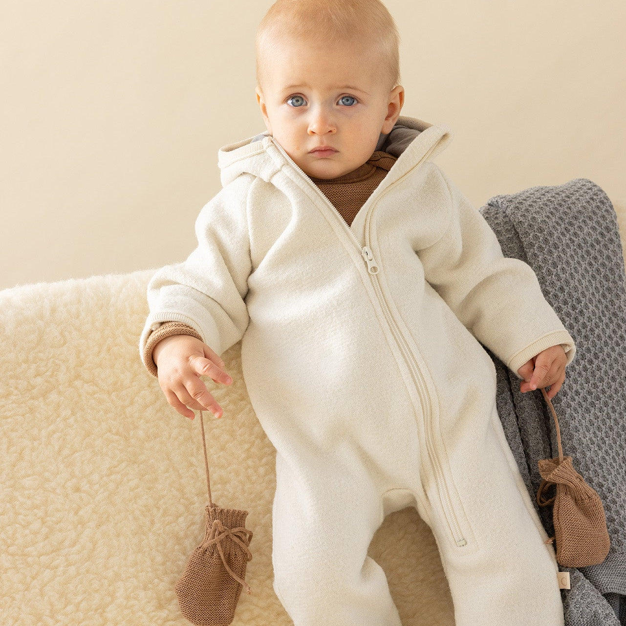 Disana Baby Mittens, Merino Wool Knit