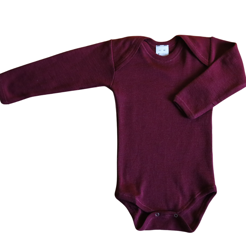 Hocosa Baby/Toddler Onesie Long Sleeve, Wool/Silk