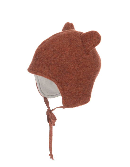 Load image into Gallery viewer, Pickapooh Baby/Toddler Bear Hat, Wool Fleece with cotton lining
