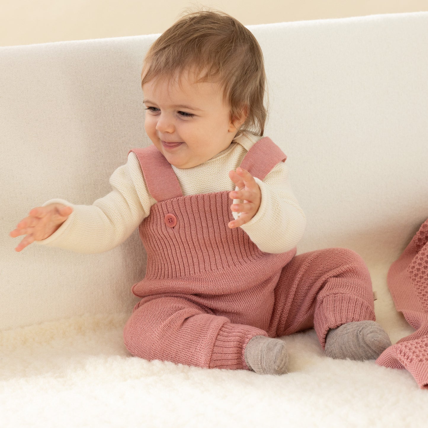 Disana Baby/Toddler Pants with Straps, Knitted Merino: PRE-ORDER
