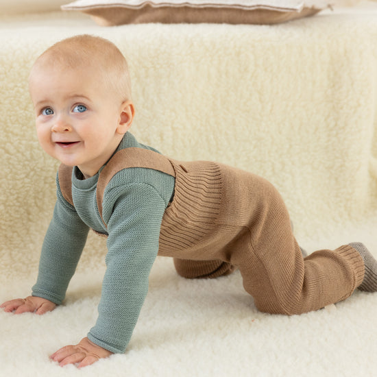 Disana Baby/Toddler Pants with Straps, Knitted Merino: PRE-ORDER
