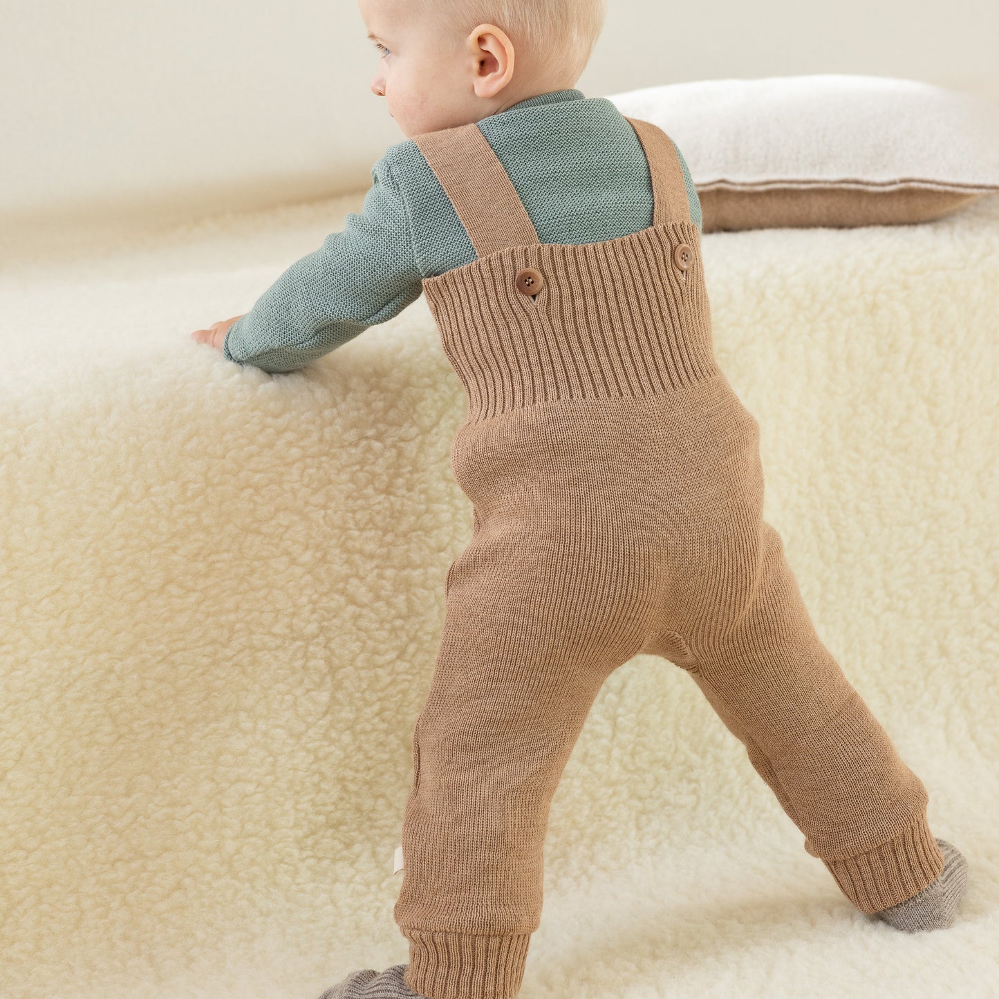 Disana Baby/Toddler Pants with Straps, Knitted Merino: PRE-ORDER