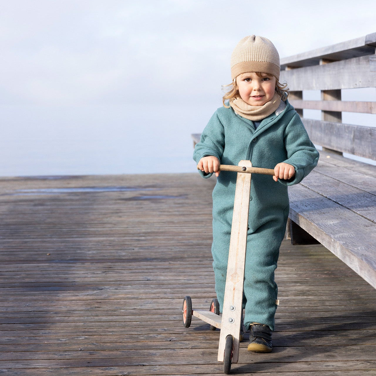 Disana Baby/Toddler Overall with Buttons, Boiled Wool: PRE-ORDER