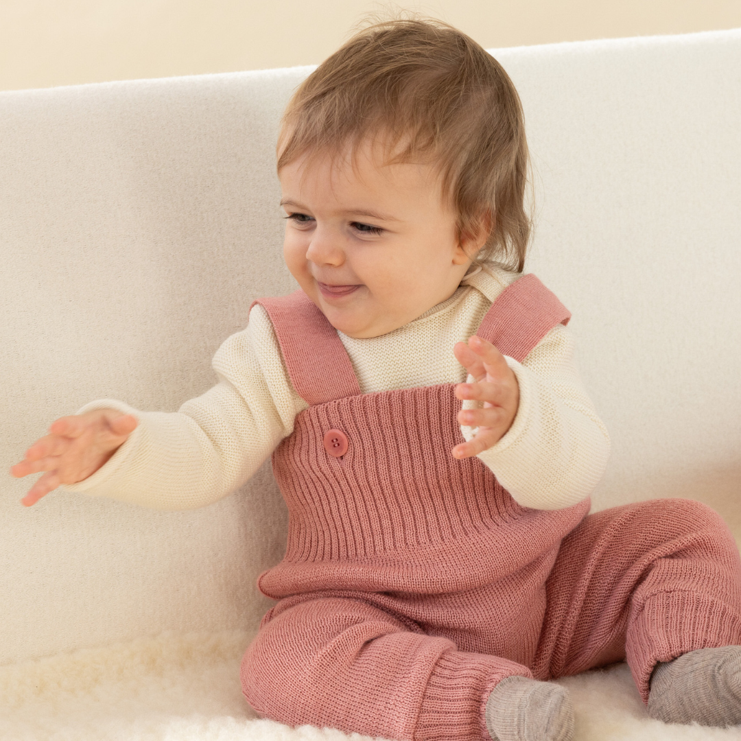 Disana Baby/Toddler Pants with Straps, Knitted Merino