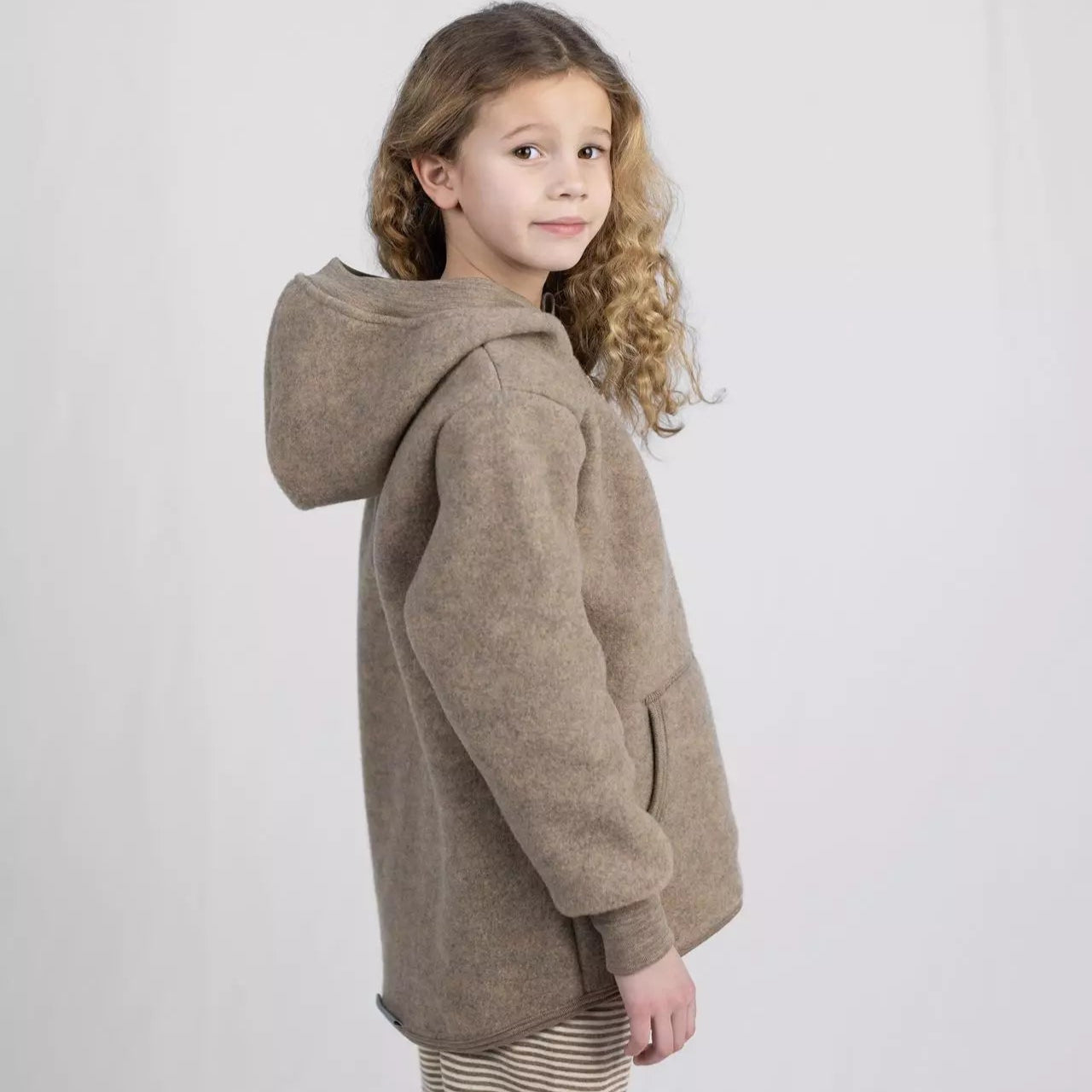 Engel Child Hooded Jacket, Wool Fleece: PRE-ORDER