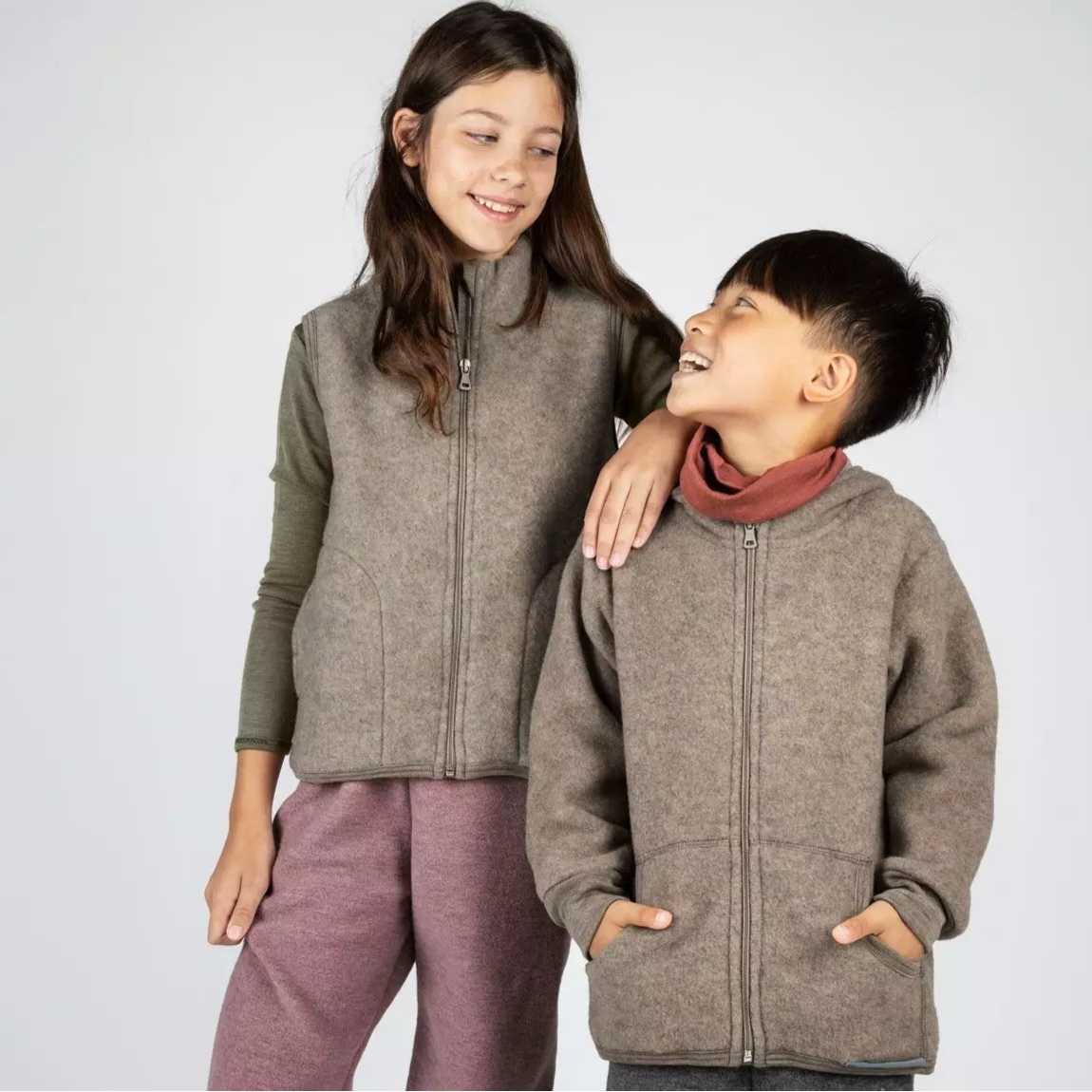 Engel Child Hooded Jacket, Wool Fleece: PRE-ORDER