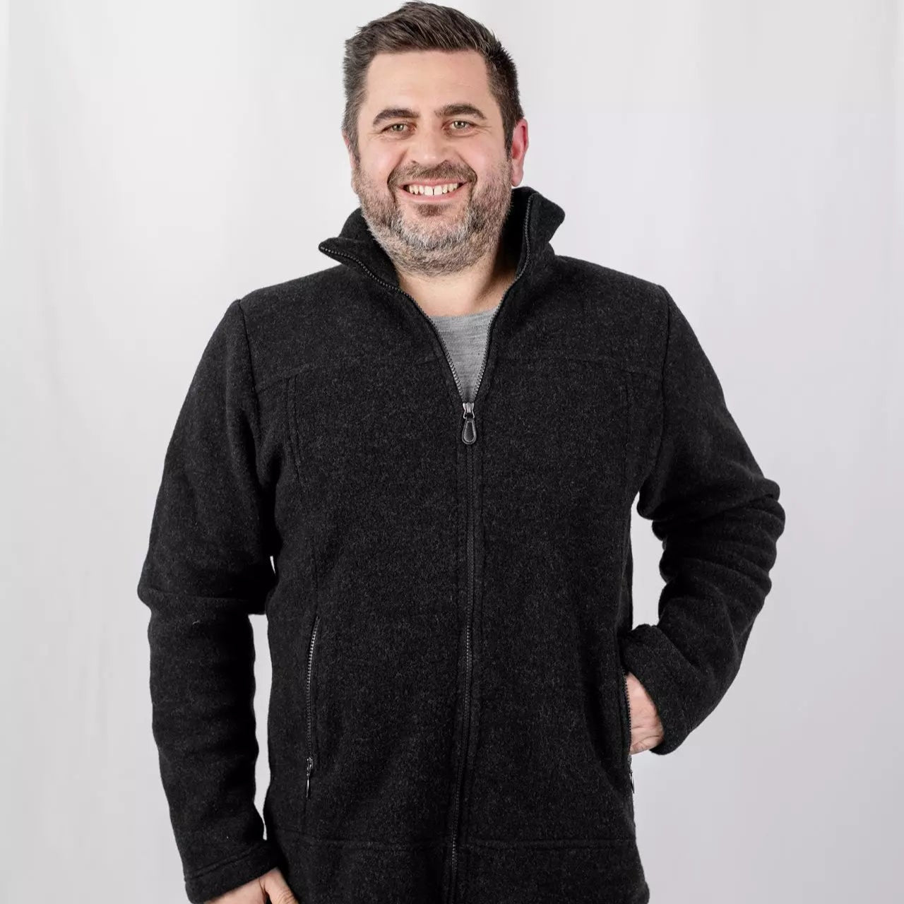 Engel Men Jacket, Merino Wool Fleece: PRE-ORDER