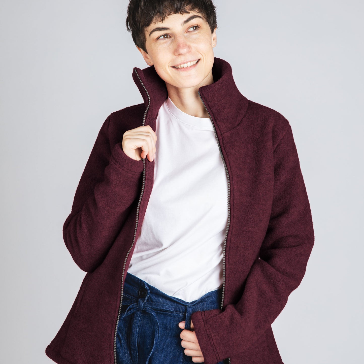 Veste ajustée pour femme Engel, polaire en laine mérinos : PRÉCOMMANDE